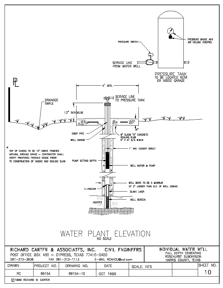Water Well Specifications